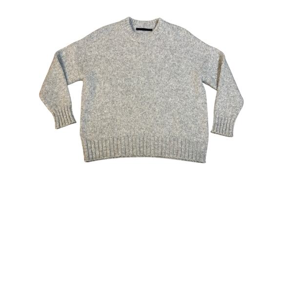 Jenni Kayne Alpaca Cocoon Crewneck Sweater Gray Oversized XXS Minimalist Luxury - Picture 7 of 12